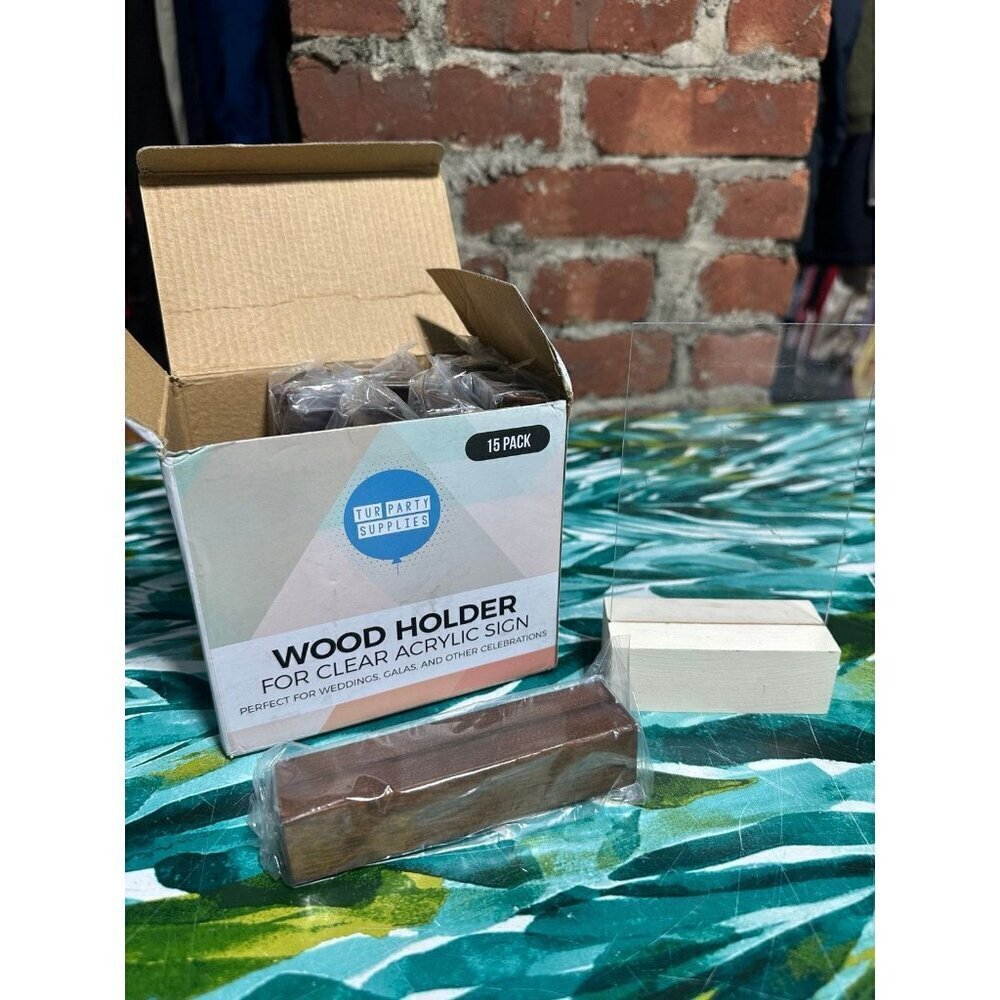 Wood Holders for Acrylic Signs